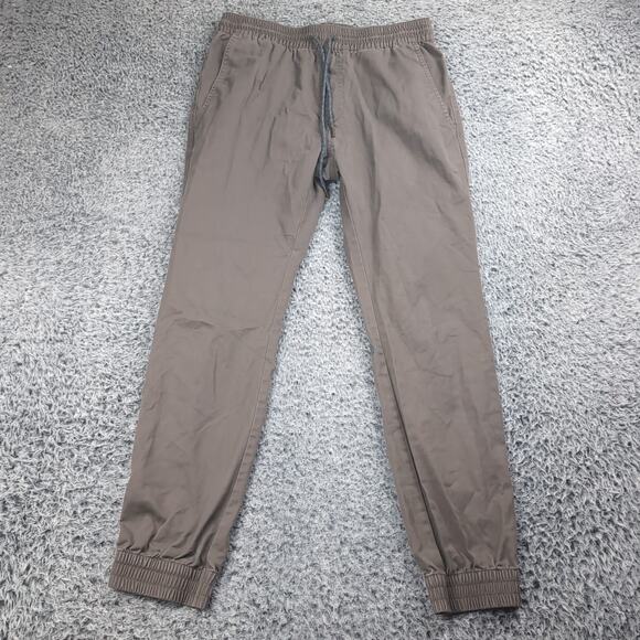 Volcom Pants Men Medium Brown Tapered Leg Casual Athleisure Gym Jogger Slim - Picture 3 of 9